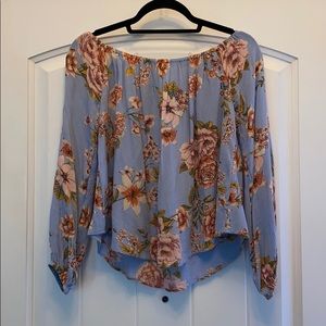 Billabong off the shoulder floral blouse